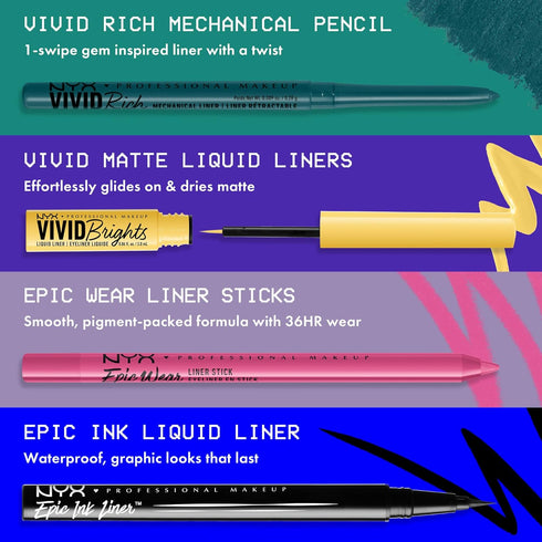 NYX PROFESSIONAL MAKEUP Mechanical Eye Pencil, Vivid Rich Mechanical, Creamy Retractable Eyeliner - Emerald Empire, Emerald Green Eyeliner...