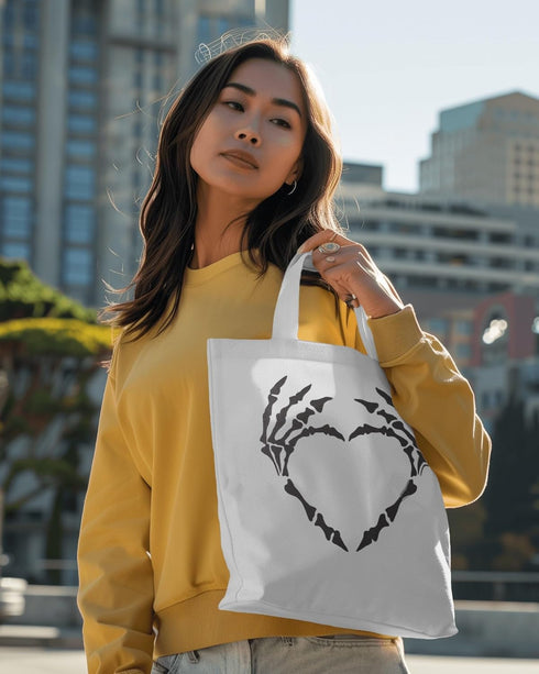 Reusable Skeleton Hands Heart Stencil 11" x 8.5" - Custom Gothic Design for Unique Crafts...