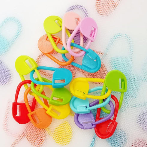 600 Pieces Colorful Plastic Safety Pins,Knitting Markers Crochet Clips,Knitting Crochet Stitch Markers,Locking Stitch Markers for Knitting DIY Cra...
