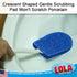 Lola Products Ring Remover Bath & Bowl Scrub | Crescent Shaped Gentle Scrubbing Pad | Eco-friendly & Non-Scratch | Angled Head With Elongated Hand...