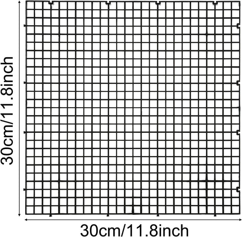 ALEGI Aquarium Plastic Grid Divider Tray Egg Crate,Grid Isolate Board Divider Fish Tank Bottom Black Filter Tray (Black 2 Pcs L)...