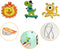 3pcs Compressed Wood Pulp Sponge Scrubber, Cute Cartoon Dual-Sided Reusable Dish Washing Cleaning Sponges Brush, with lanyard, Individually Packag...