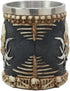 Ebros Evil Grinning Tribal Skull Mug Beer Stein Tankard With Skulls Skeletal Spine Bones Handle Coffee Cup 11 Ounces For Drinks Beverage Holder Co...