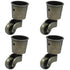 Luomorgo 4 Pack Antique Caster Cups Furniture Casters Wheels Zinc Alloy Swivel Cup Casters Round Cup Caster for Cabinet Patio Table Chair (1.5 Inc...