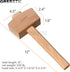 GREBSTK Wooden Mallet Manual Ice Hammer Mallet Beech Solid Carpenter Woodworking Mallet 12"...