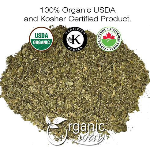 Organic Way Lungwort Dried Leaves (Pulmonaria Officinalis) Cut & Sifted - Herbal Tea | Organic & Kosher Certified | Raw, Vegan, Non GMO & Gluten F...