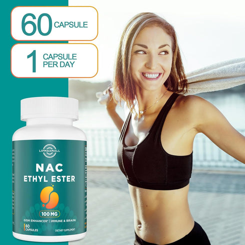 N-Acetyl Cysteine Ethyl Ester 100mg - More Absorption Than 1000mg NAC - with Glycine 600mg - Benefit Glutathione - Good for Immune System & Antiox...