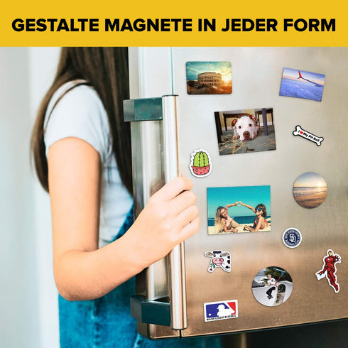 Magnetic Sheets with Adhesive Backing - 4x6 10 Pack Adhesive Sheets for Magnetic Stickers and Photos - 100% Customizable...