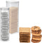 Home-X Set of 2 - Saltine Cracker Sleeve Storage Container / Cookie Stay Fresh Keeper, 1 Round and 1 Square...