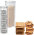 Home-X Set of 2 - Saltine Cracker Sleeve Storage Container / Cookie Stay Fresh Keeper, 1 Round and 1 Square...