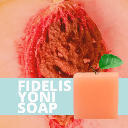 Fidelis Yoni Soap Bar (2 Pack) 3.5 Oz pH Balanced V Clean Natural Feminine Wash (Peach)...