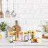 Tebery 198PCS Minimalist Spice Jars Labels and Pantry Stickers, White Printed Square Labels Fit Round or Rectangle Spice Jars Include a Reference ...