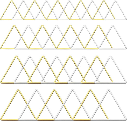 80pcs Triangle Earring Beading Hoops,4Sizes Earring Beading Beading Hoop Connector Links Earring Components Earring Finding for DIY Jewelry Earrin...