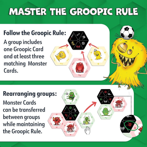 Groopic Monster's Style - A Rummy Strategy Card Game | Kids Card Games | Fun Family Game Night | Travel & Camping Games for Kids 8-12 & Adults | F...