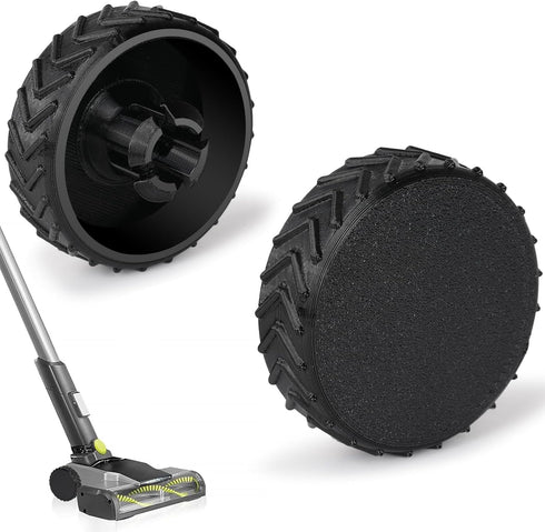 Heavy Duty Rubber Replacement Wheel Compatible For Ryobi Cordless Stick Vacuum,1 Pair Wheels With Added Rolling Patterns For Ryobi (Pcl720k / Pbls...
