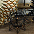Deco 79 Metal Geometric Decorative Sculpture Home Decor Statue with Gold Accents, Accent Figurine 7" x 7" x 7", Black...
