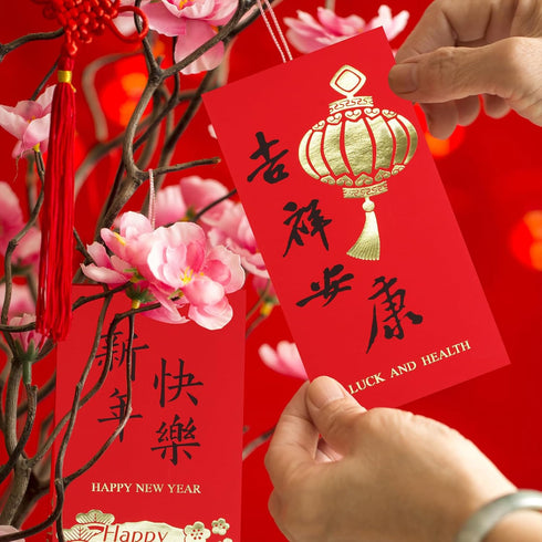 Supla 120 Pcs 6 Design Chinese Hong Bao Red Envelopes Lucky Money Envelopes Red Packet Lai See Lucky Packet Cash Envelope Red Pockets for Chinese ...