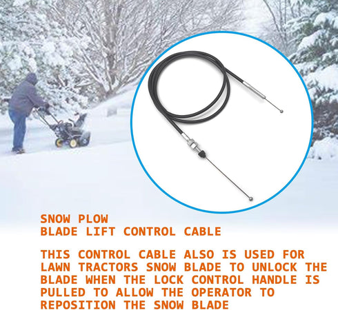 746-0366 Snow Plow Blade Lift Control Cable fits Agri-Fab MTD John Deere SnowBlowers for Craftsman Tractors Replaces 946-0366 49808 AF-49808P...