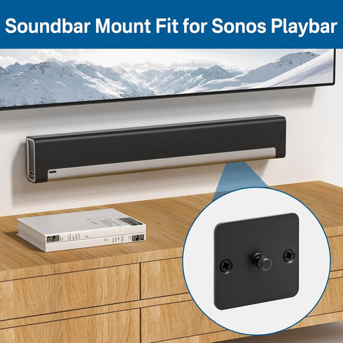 notiela Heavy-Duty Mount Bracket for Sonos Playbar Wall Mount Under TV Mounting Bracket for Sonos Playbar Mount - Simple and Easy to Install for S...