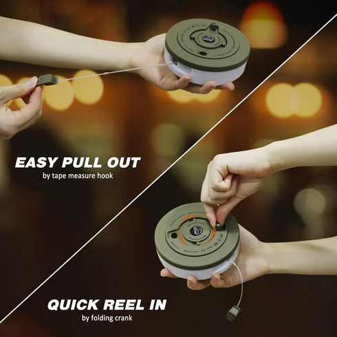 1-Pack Camping String Light w/Lamp, 32.8FT Rechargeable Waterproof LED Hanging Light for Outdoor Camping Awning Tent Garden Party Festival Decor...