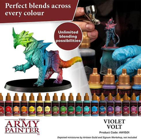 The Army Painter Warpaint Air Fluorescent Violet Volt - Acrylic Non-Toxic Heavily Pigmented Water Based Paint for Tabletop Roleplaying, Boardgames...