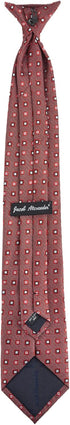Jacob Alexander Men's Pre-Tied Diamond Pattern Clip-On Neck Tie - Red...
