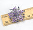 Gyn&Joy Silvery Tone Purple Violet Amethyst Colored Crystal Rhinestones Lily Floral Wedding Flower Brooch Pin...