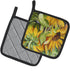 Caroline's Treasures JMK1266PTHD Sunflowers Pair of Pot Holders Kitchen Heat Resistant Pot Holders Sets Oven Hot Pads for Cooking Baking BBQ, 7 1/...
