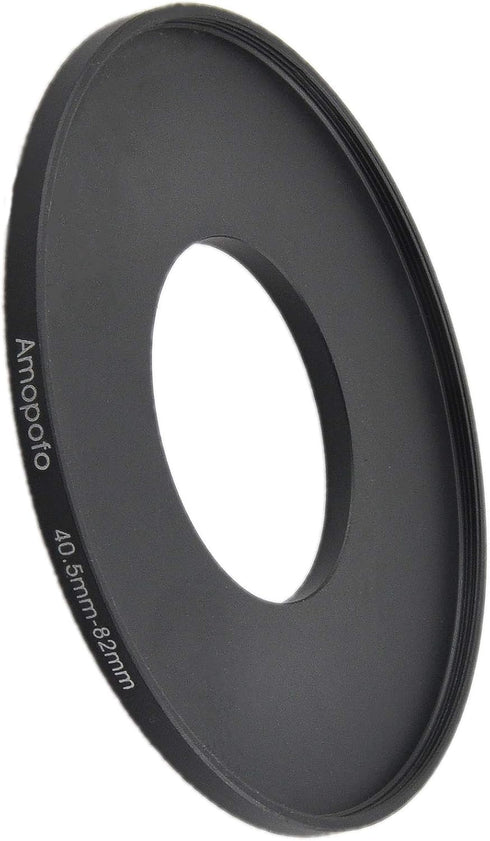 Metal Step Up Ring Adapter 40.5mm to 82mm Step-Up Lens Adapter Ring for Filters, Made of CNC Machined Space Aluminum with Matte Black Electroplate...