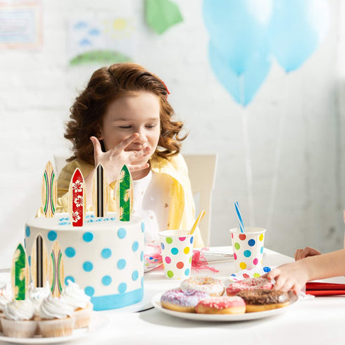 48 Pieces Surfboard Cupcake Toppers Surfboard Beach Cake Decorations Surfboard Mini Accents for Swimming Pool Summer Beach Party Luau Birthday Bab...