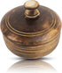 Decorative Rustic Wooden Sugar Bowl With Lid Wide Mouth Candy Treat Jar Spice Jar Holder Condiment Nuts Serving Bowl Pot Salt Spice Herb Loose Lea...