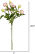 Vickerman 20.5'' Artificial Tea Rose Spray. Includes 3 Sprays per Pack....