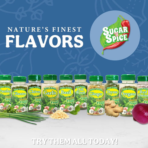 Sugar 'N Spice Premium Freeze-Dried Herbs & Spices, Strong Aroma and Fresh Flavor (Garlic, 1 Ounce (Pack of 1))...