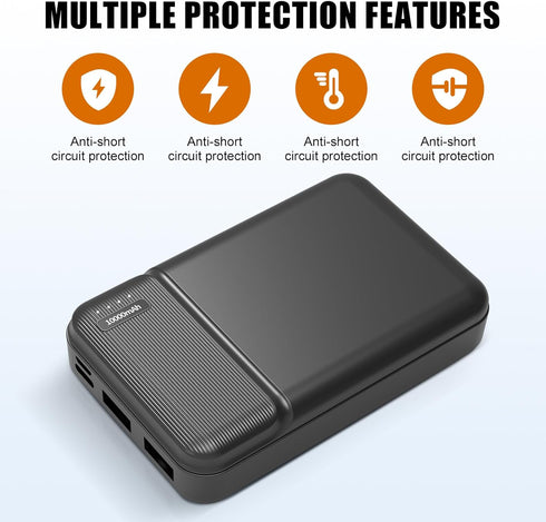 5V/2A Heated Vest Heated Jacket Battery Pack 10000mAh Power Bank for Heating Vests Jackets Coats Hoodies Battery for Electric Vest Jacket for Men ...