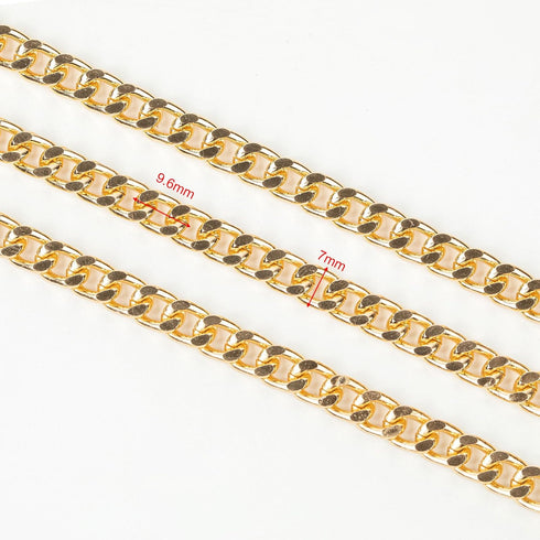 YOUBEIYEE 33 Feet Gold Cuban Link Chain for Men and Women Necklace DIY Gold Plated Aluminum Jewelry Chains Bulk with Jump Rings and Lobster Clasps...