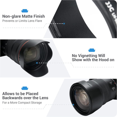 Lens Hood for Canon RF 24-70mm f2.8L IS USM Lens & Canon RF 24-105mm f2.8 L IS USM Z Lens Replaces Canon EW-88E with Reversible Design, Compatible...