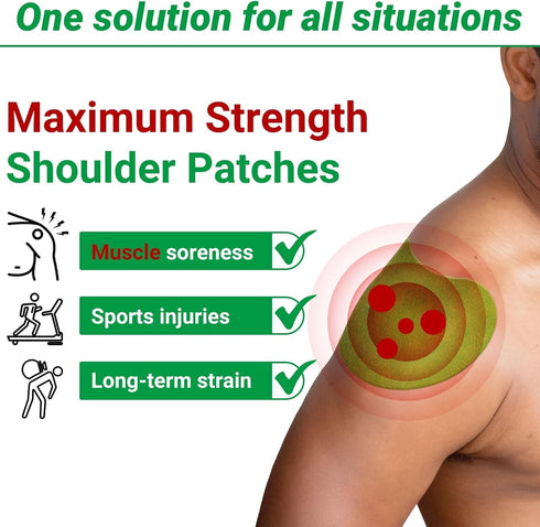 Shoulder Patches - 24 Count Warming Herbal Plaster Maximum Strength Heat Patches, 8 Hours Deep Heating Extra Strength Joint Patch of Shoulder, Kne...