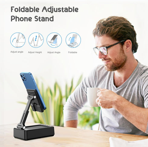 Gifts for Men Women Foldable Cellphone Stand with Bluetooth Speaker and Power Bank Birthday Gift Idea for Mom Dad Cool Gadget Tech Gifts...