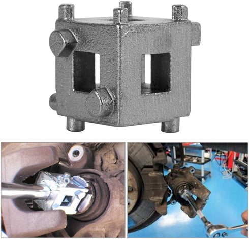 for oemtools rear disc brake tool Car Brake Calliper Adaptor,Carbon Steel Rear Disc Brake Piston Retractor Tool Wind Back Cube Calliper Adaptor Si...