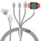 4 in 2 Watch & Phone Charger Cable, Upgraded for Apple Watch Charger USB A/C Multi Charging Cable-Nylon-Braided Magnetic Wireless Charging Cord fo...