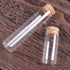 10Pcs 60ml Glass Test Tubes with Cork Stoppers Empty Refillable Clear Flat Borosilicate Glass Bottles Vials Jars for Beads Candy Storage Party Fav...