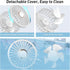 Portable Handheld Fan, 3-in-1 Handheld 5-Speed USB Rechargeable Folding Fan with Base & Digital Display, Foldable Fan for Commuting, Travel, White...