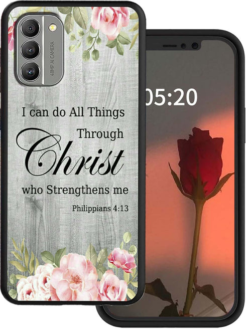 for Nokia G310 5G Phone Case for Nokia G310 5G Case with Bible Verse Philippians 4-13 Stylish Pattern for Women Wen Slim Soft TPU Silicone Rubber ...