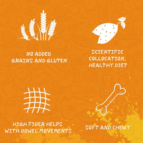 Dog Treats Chicken Jerky Wrapped Sweet Potato, Natural Ingredients w/Taurine, Grain Free Dog Treats, 12.5 oz...