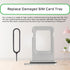 for iPhone 11 Silver SIM Card Tray Holder Replacement Single SIM Version for iPhone11 Card Slot with Waterproof Rubber Ring Repair Tool Fix Kit SI...