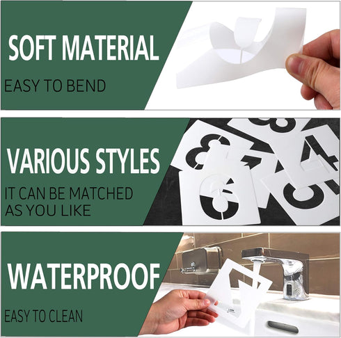 36 Pcs Large Alphabet Letter Stencils and Number Stencils,Reusable Letter Stencils for Painting on Wood Wall Fabric Rock Chalkboard Glass (4 Inche...