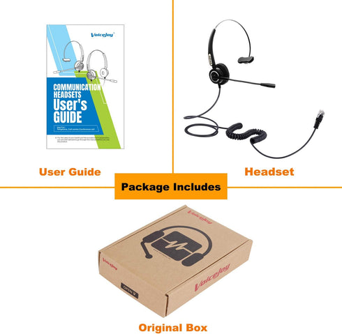 Office Headset with RJ9 Plug Compatible with Yealink T22P T26P,T28P Phones for Avaya 1608 9630 9640 9650 9620,GrandStream Phones...