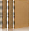EUSOAR Hard Cover Spiral Notebook, A5 3Pack 5.5"x8.3" 120 Pages Graph Spiral Notebook Journals, Wirebound Journal Sketch Notebook for Math and Sci...