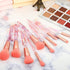 Makeup Brushes 10pcs Cryatal Makeup Brushes Set Highlighter Foundation Brush for Liquid Makeup Make Up Brush Sets Professional (Gift Box, Pink)...