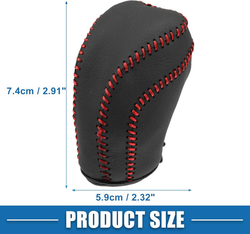 Gear Shifting Knob Cover Automatic Transmission Lever Trim for Toyota Camry 2018-2023 Corolla Hatchback 2019-2023 PU Leather Black Red...